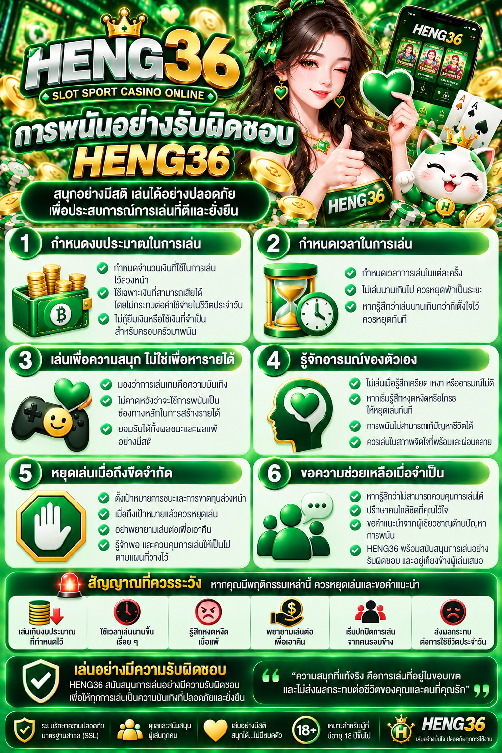 การพนันอย่างรับผิดชอบ HENG36